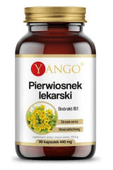 Yango Cowslip Primroses supplement bottle, 90 capsules for respiratory health and relaxation.