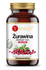 Yango Cranberry Extract 150:1, 50% proanthocyanidins, 60 vegan capsules, natural urinary support.