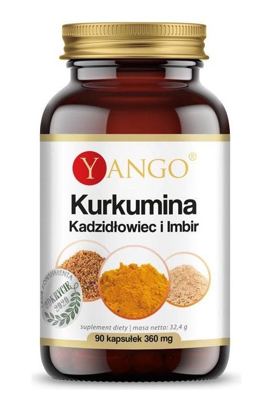 Yango Curcumin Boswellia Ginger supplement bottle with 90 capsules for natural inflammation support.