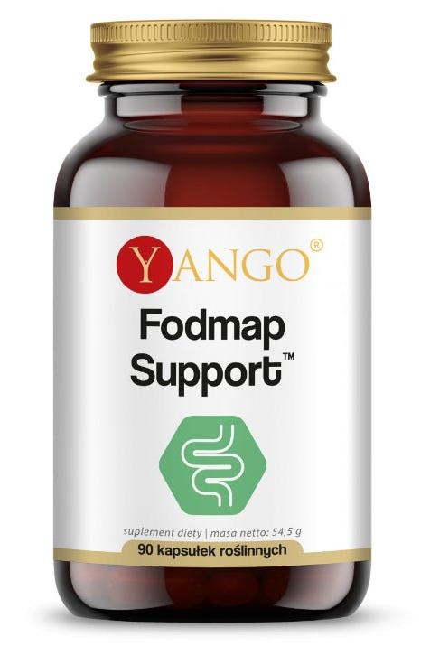 YANGO Fodmap Support™ supplement bottle, 90 capsules for digestive health support.