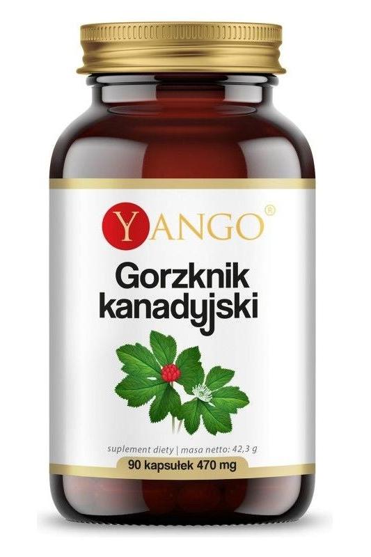 Yango Goldenseal supplement bottle with 90 vegetarian capsules for immune support.
