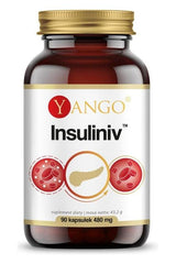 Yango Insuliniv supplement bottle with 90 capsules for blood sugar regulation and improved insulin sensitivity.