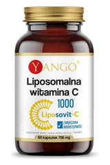 Yango Liposomal Vitamin C 1000 - 60 capsules, enhanced bioavailability for immune support and collagen production.