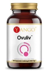 Yango Ovuliv dietary supplement bottle containing 90 capsules for women's natural health support.