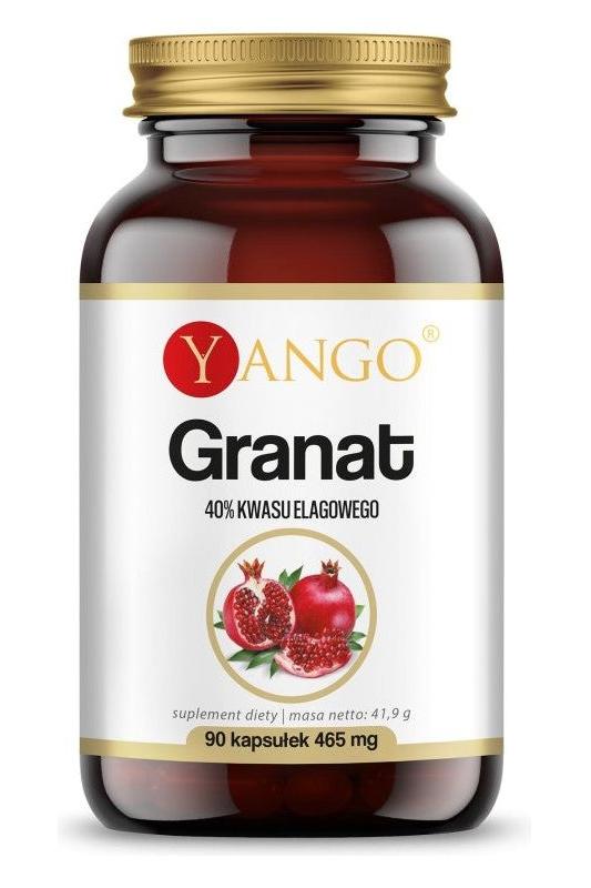 Yango Pomegranate dietary supplement, 90 vegetarian capsules with potent antioxidants and anti-inflammatory properties.