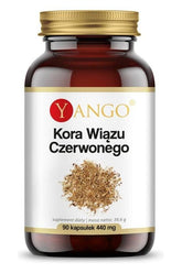 Yango Red Elm Bark supplement bottle with 90 capsules, supporting digestive health and natural remedy.