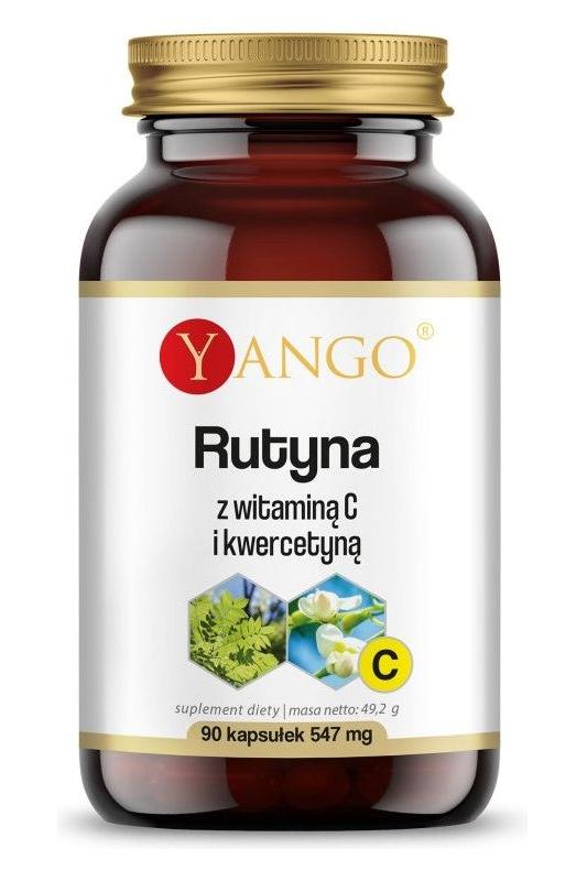 Yango Rutin with Vitamin C and Quercetin in a bottle, 90 capsules for immune support and antioxidant protection