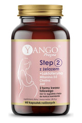 Yango Pregna Step 2 with Iron - Dietary supplement for pregnant women, 60 plant capsules for optimal baby health.