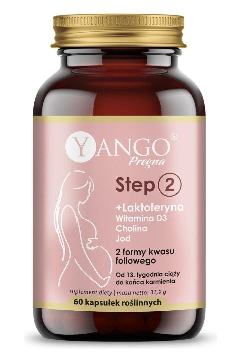 Yango Pregna Step 2 supplement for pregnant women, 60 capsules, supports maternal and baby health.