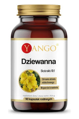 Yango Verbascum Densiflorum supplement bottle containing 90 capsules for respiratory and digestive support.