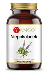 Yango Vitex Agnus-Castus supplement jar with 90 capsules for hormonal balance and PMS relief.