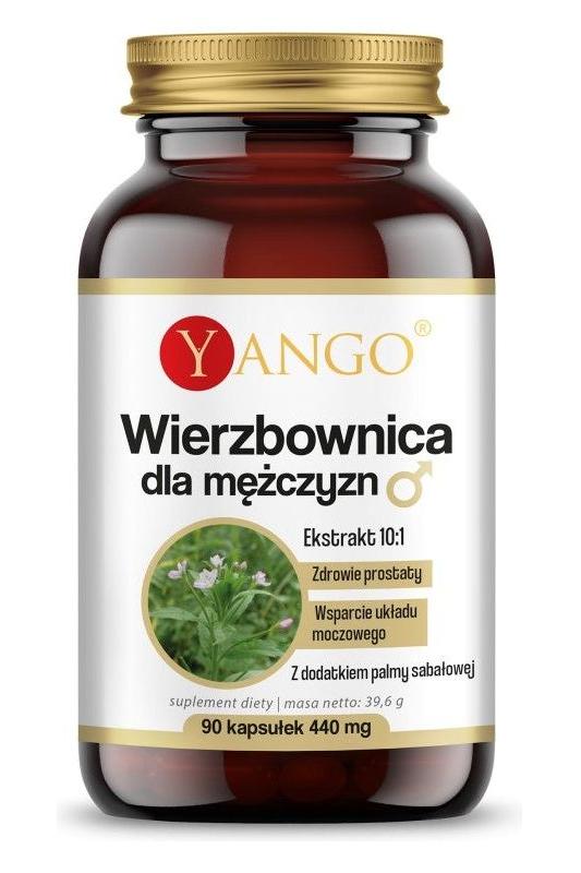 Yango Willowherb for Men, 90 vegetarian capsules promoting prostate health and male sexual function.