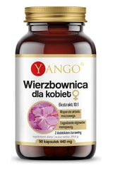 Yango Willowherb supplement for women, 90 vegetarian capsules, supports urinary function and alleviates menopause symptoms.