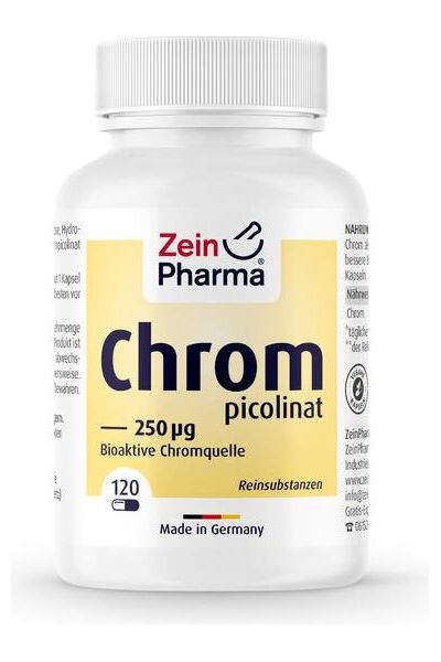 Zein Pharma - Chromium Picolinate, 250mcg - 120 caps - Nutri.se Zein Pharma - Chromium Picolinate, 250mcg - 120 caps - Nutri.se