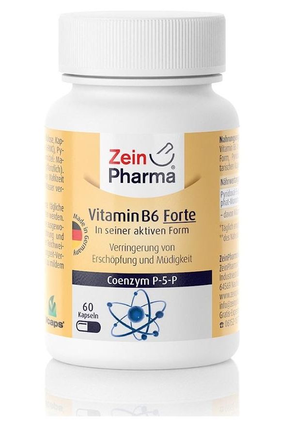 Zein Pharma - Vitamin B6 (P-5-P), 40mg - 60 caps - Nutri.se