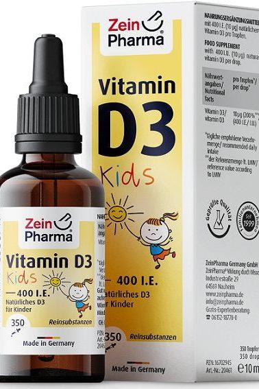 Zein Pharma - Vitamin D3 Drops For Kids, 400IU - 10 ml. - Nutri.se