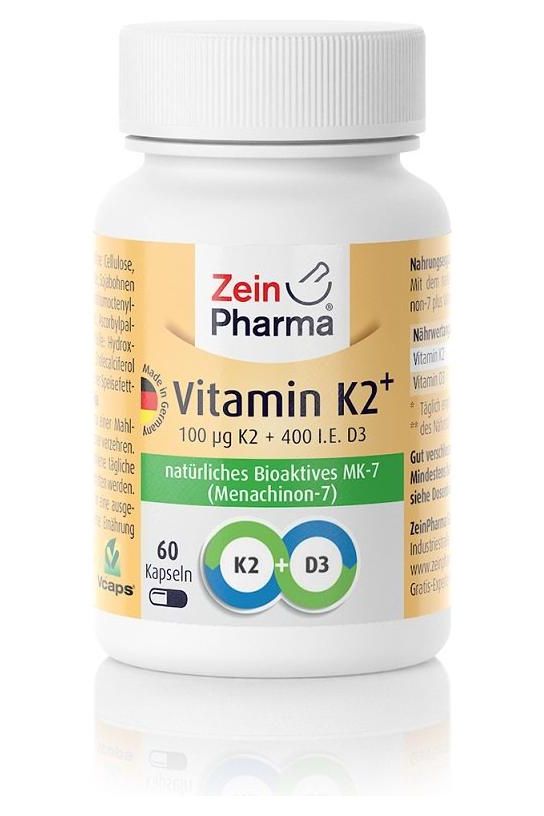 Zein Pharma - Vitamin K2+ Menachinon-7, 100mcg - 60 caps - Nutri.se