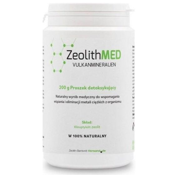 ZeolithMED detox powder 200g for natural heavy metal binding and body detoxification.