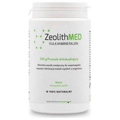 ZeolithMED detox powder 200g for natural heavy metal binding and body detoxification.