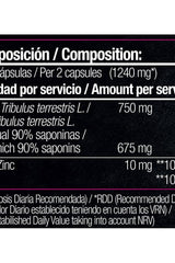 Ingredients and dosage information for Zoomad Labs Kre-Alkalyn capsules, including Tribulus and Zinc content.