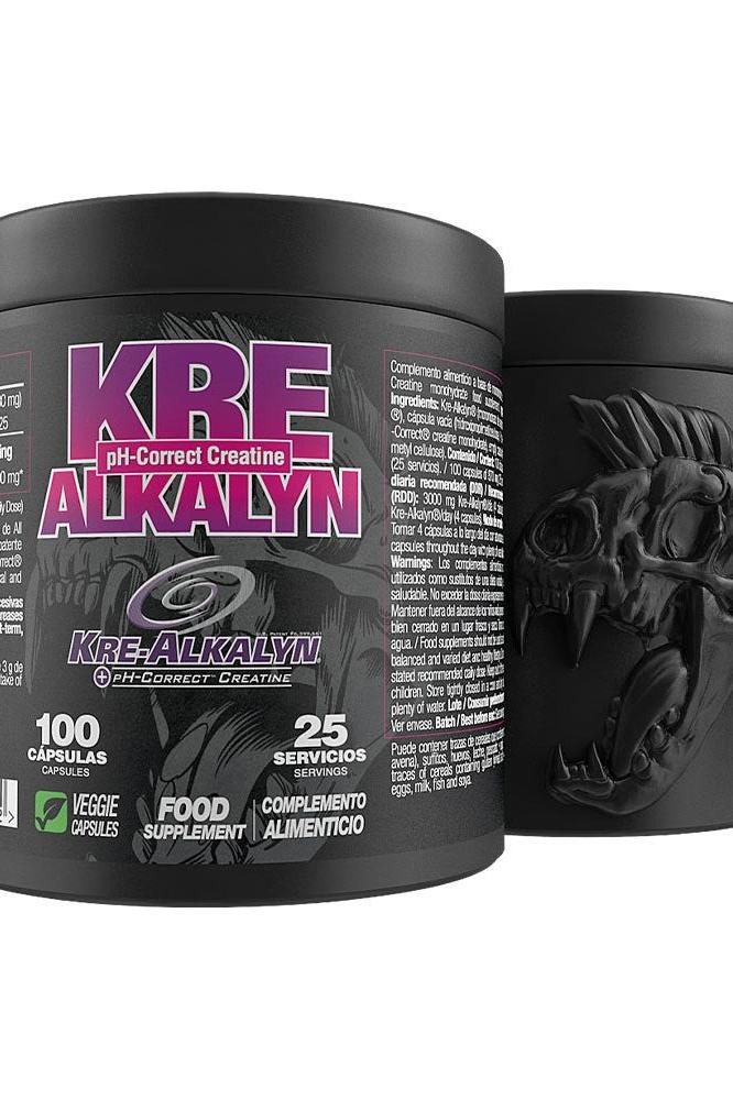 Kre-Alkalyn creatine supplement from Zoomad Labs in a 100-capsule container.