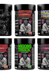 Zoomad Labs Moonstruck® II pre-workout containers showcasing different flavors and labels.