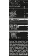 Nutritional information for Zoomad Labs Moonstruck® II pre-workout supplement in Spanish.