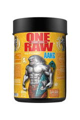 Zoomad Labs One Raw AAKG supplement container showcasing powerful nitric oxide formula for enhanced athletic performance.