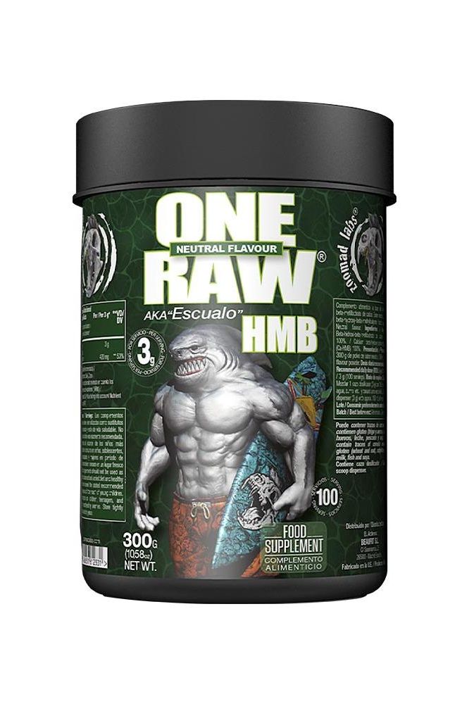 Zoomad Labs One Raw HMB supplement container 300g, unflavored, enhancing athletic performance and muscle recovery.
