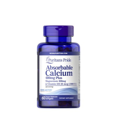 Puritan's Pride - Absorbable Calcium 600mg plus Magnesium 300mg