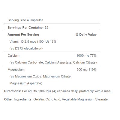 Puritan's Pride - Calcium Magnesium Citrate plus Vitamin D -