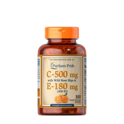 Puritan's Pride - Vitamin C & E 500 mg/400 IU with Rose Hips -