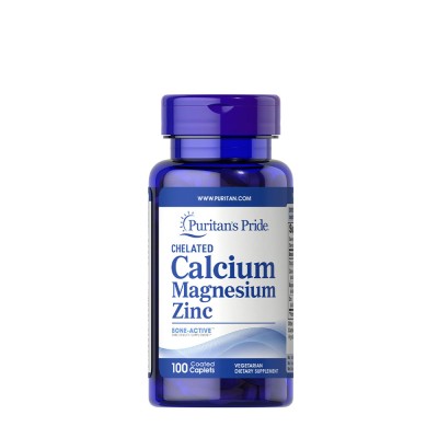 Puritan's Pride - Chelated Calcium Magnesium Zinc - 100 Capsules