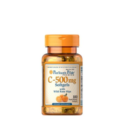 Puritan's Pride - Vitamin C-500 mg with Rose Hips - 100 Softgels
