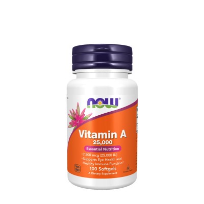 Now Foods - Vitamin A 25,000 IU - 100 Softgels