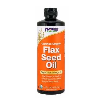Now Foods - Organic Flax Seed Oil - 24 oz