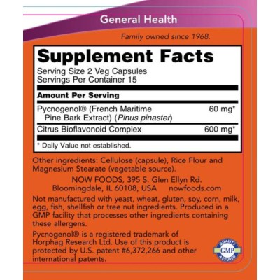 Now Foods - Pycnogenol® 30 mg Veg Capsules - 30 Veg Capsules