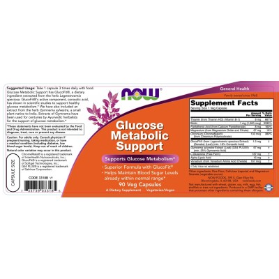 Now Foods - Glucose Metabolic Support - 90 Veg Capsules