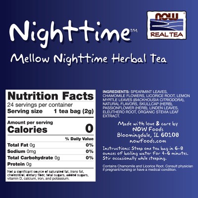 Now Foods - Nighttime Tea - 24 Tea Bags