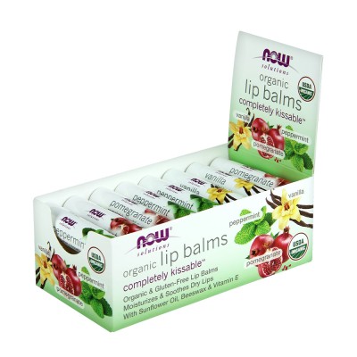 Now Foods - Completely Kissable Assorted Lip Balms - 24 Per Box