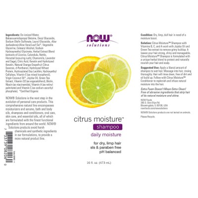 Now Foods - Citrus Moisture TM Shampoo - 473 ml