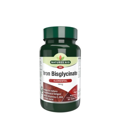 Natures Aid - Iron Bisglycinate - 90 Tablets