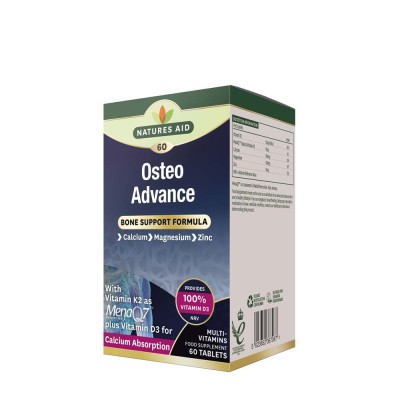 Natures Aid - Osteo Advance - Bone Support Formula - 60 Tablets