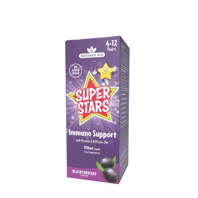 Natures Aid - Super Stars Immune Support - Blackcurrant Flavour