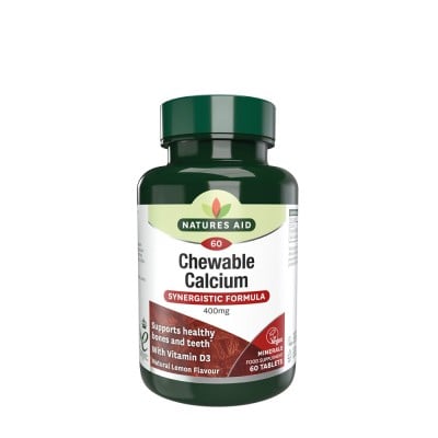 Natures Aid - Chewable Calcium 400 mg + Vitamin D - 60 Tablets