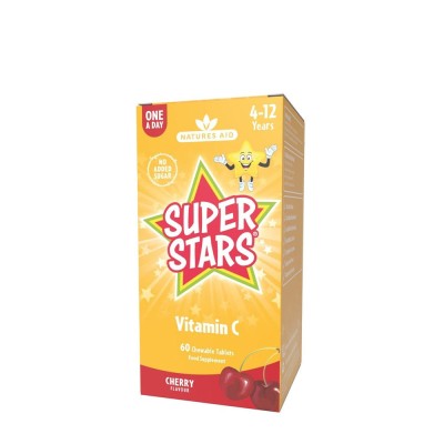 Natures Aid - Super Stars Vitamin C - Cherry Flavor - 60