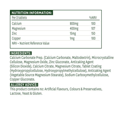 Natures Aid - Calcium, Magnesium + Vitamin D3 - 90 Tablets