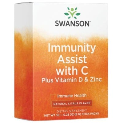 Swanson - Immunity Assist with C Plus Vitamin D & Zinc, Citrus