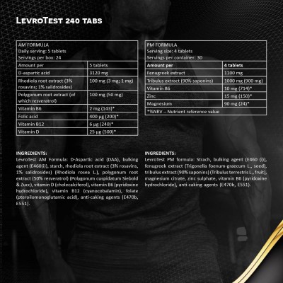 Kevin Levrone - Levro Test Am Pm Formula - 240 Tablets