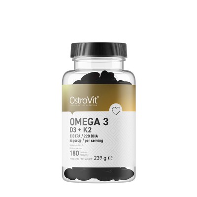OstroVit - Omega 3 D3+K2 - 180 Capsules
